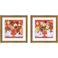 Framed 'Blossoms on Fire 2 Piece Framed Art Print Set' border=