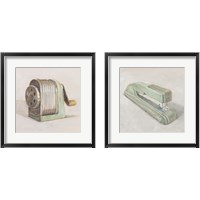 Framed 'Old School 2 Piece Framed Art Print Set' border=