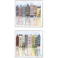 Framed 'Neighborhood  2 Piece Canvas Print Set' border=