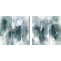 Framed 'Teal Tempest 2 Piece Art Print Set' border=