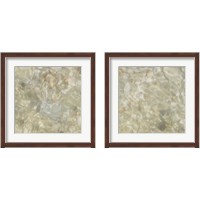 Framed 'Shell Squares 2 Piece Framed Art Print Set' border=