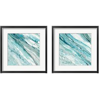 Framed 'Silver Springs Blue Green 2 Piece Framed Art Print Set' border=