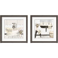 Framed 'Farmhouse Bathroom 2 Piece Framed Art Print Set' border=