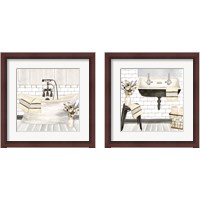 Framed 'Farmhouse Bathroom 2 Piece Framed Art Print Set' border=