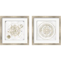 Framed 'Golden Galaxy 2 Piece Framed Art Print Set' border=