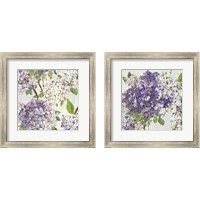 Framed 'Summer Hydrangea 2 Piece Framed Art Print Set' border=