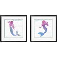 Framed 'Mermaid Friends 2 Piece Framed Art Print Set' border=