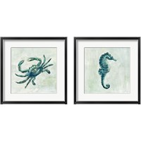 Framed 'Indigo Sea Life 2 Piece Framed Art Print Set' border=