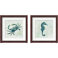 Framed 'Indigo Sea Life 2 Piece Framed Art Print Set' border=