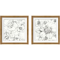 Framed 'Summer Bloom 2 Piece Framed Art Print Set' border=