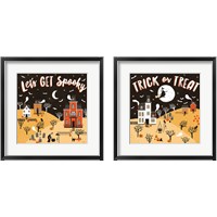 Framed 'Spooky Village 2 Piece Framed Art Print Set' border=