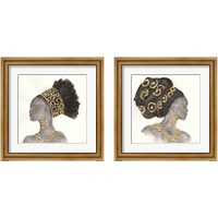 Framed 'Headdress Beauty 2 Piece Framed Art Print Set' border=