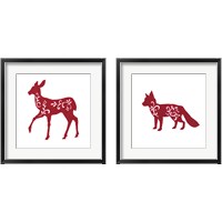 Framed 'Holiday Animal 2 Piece Framed Art Print Set' border=