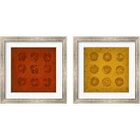 Framed 'All Lined Up Fruit 2 Piece Framed Art Print Set' border=