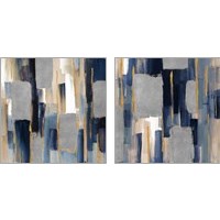 Framed 'Indigo Woodlands 2 Piece Art Print Set' border=