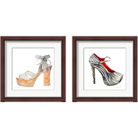 Framed 'Animal Print Stiletto 2 Piece Framed Art Print Set' border=