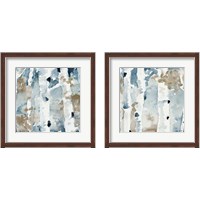 Framed 'Blue Upon the Hill Square 2 Piece Framed Art Print Set' border=