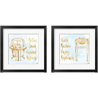 Framed 'Bath Inspiration 2 Piece Framed Art Print Set' border=