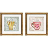 Framed 'Daily Coffee 2 Piece Framed Art Print Set' border=