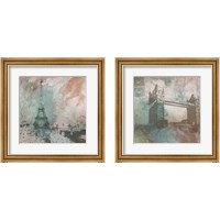 Framed 'Vintage Europe 2 Piece Framed Art Print Set' border=