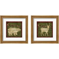 Framed 'Rustic Nature on Plaid 2 Piece Framed Art Print Set' border=