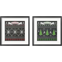 Framed 'Holiday Sweater 2 Piece Framed Art Print Set' border=