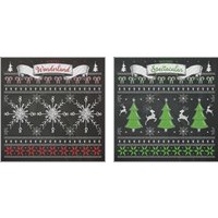 Framed 'Holiday Sweater 2 Piece Art Print Set' border=