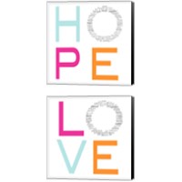 Framed 'HOPE 2 Piece Canvas Print Set' border=