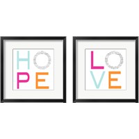 Framed 'HOPE 2 Piece Framed Art Print Set' border=
