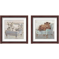 Framed 'Moo-ving In 2 Piece Framed Art Print Set' border=