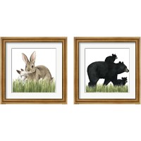 Framed 'Woodland Babes 2 Piece Framed Art Print Set' border=