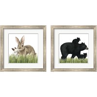 Framed 'Woodland Babes 2 Piece Framed Art Print Set' border=