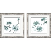 Framed 'Traces of Flowers 2 Piece Framed Art Print Set' border=