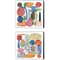 Framed 'Colour Code 2 Piece Canvas Print Set' border=