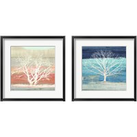 Framed 'Treescape 2 Piece Framed Art Print Set' border=