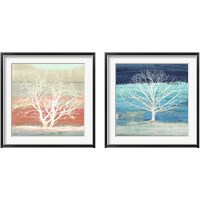 Framed 'Treescape 2 Piece Framed Art Print Set' border=