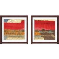 Framed 'Moon Rising from the Crimson Sky 2 Piece Framed Art Print Set' border=