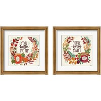 Framed 'Spread the Love 2 Piece Framed Art Print Set' border=