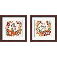 Framed 'Spread the Love 2 Piece Framed Art Print Set' border=