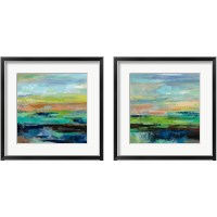 Framed 'Delmar Sunset  2 Piece Framed Art Print Set' border=