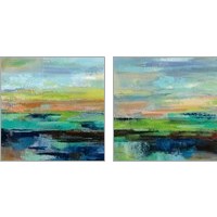 Framed 'Delmar Sunset  2 Piece Art Print Set' border=