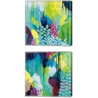 Framed 'Jewel Forest 2 Piece Canvas Print Set' border=