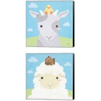 Framed 'Barn Buddies  2 Piece Canvas Print Set' border=