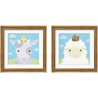 Framed 'Barn Buddies  2 Piece Framed Art Print Set' border=