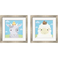 Framed 'Barn Buddies  2 Piece Framed Art Print Set' border=