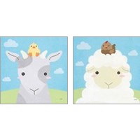 Framed 'Barn Buddies  2 Piece Art Print Set' border=