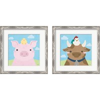 Framed 'Barn Buddies  2 Piece Framed Art Print Set' border=