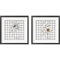 Framed 'Sketchbook Garden Checker 2 Piece Framed Art Print Set' border=