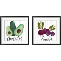 Framed 'Veggie 2 Piece Framed Art Print Set' border=