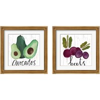 Framed 'Veggie 2 Piece Framed Art Print Set' border=